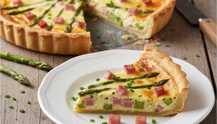 aspergetaart met ham en kaas